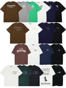 قمصان الرجال 24SS شعار UVU الطباعة كول بوكستون سمر الربيع فضفاضة رمادية رمادية اللون الأسود الأسود