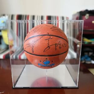 Basket Acrylic Ball Stand Basketball Football Soccer Rugby Plastic Display Box Transparent Case Multifunktion Display Holder Ball Rack