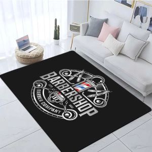 Barber Shop Sign Carpet for Living Room Home Decor Sofa Table Large Area Rug Hallway Balcony Lounge Floor Mat Barbershop Doormat