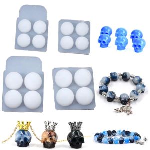 Moldura de crânio minúsculo molde de silicone resina epóxi Mold de crânio para colar de resina epóxi DIY Bracelete pingentes de artesanato Ferramenta de jóias