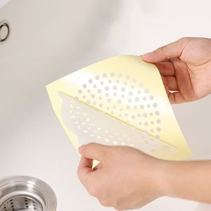 20Pcs 12X12CM Disposable Shower Drain Hair Catcher Cover Bathroom Sewer Sink Strainer Stopper Bathtubs Mesh Filter Sticker