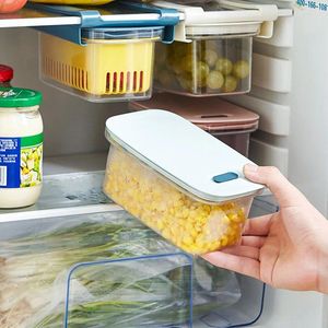 Storage Bottles Kitchen Containers Onion Ginger Garlic Sealed Box Household Refrigerator Fruit Vegetable Drain Basket