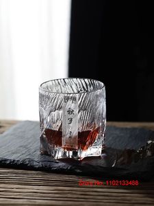 ヘビーウイスキーグラスニッチニッチ日本のクリスタル氷河ワイングラスビンテージ彫刻ロックウイスキータンブラーxoウォッカスニフタービールマグカップ