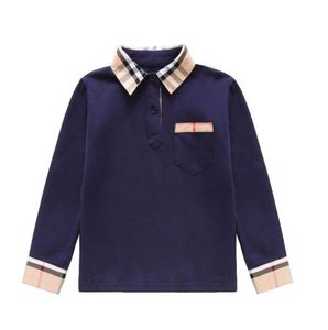Kid Shirt Baby TShirts TurnDown Collar Long Sleeve Tshirt Cotton Children Plaid Shirt Boy Shirts Spring Autumn8446486
