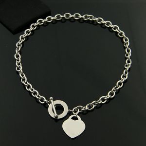 Designer Jewelry Chunky O T chains Heart charms pendants Necklace Titanium Steel excellent quality collar ppp