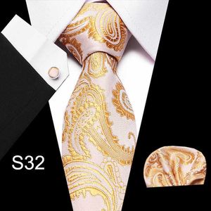 Neck Ties Neck Ties Free Shipping Mens Ties Set Silk Black White Silver Flroal Neck Tie Handkerchief Cufflinks Wedding Business Gift BarryWang 5944 Y240325