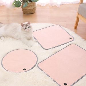 Cobertores Cobertor de aquecimento elétrico de animais de estimação USB 3 Modos Ajustáveis Mat Mat mais quente Pad para gatinhos para cães internos