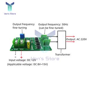 1Pcs 200W DC 12V to AC 12V Inverter 50Hz Square Wave Signal Generator Module 12W AC 220V to 12V Power Transformer Board