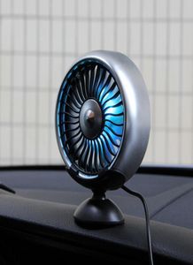 F102 Car Fan Car USB Air Outlet Mestice Center Center Center Dualuse Car Multifunction Multifunction Black and Silver8333895