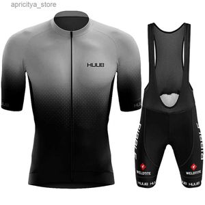 Cycling Shorts HUUB Summer New Men Clothing Cycling Shorts Mtb Cyc Jersey Compte Ma Uniform Road Jacket Pants Gel Bicyc Suit Sports Set L48