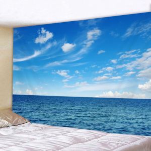 Sunset Bird Tapestry per camera da letto bellissimo paesaggio Wave Sea Wake Wall Tessuto sospeso Sfondo Decorazioni per la casa