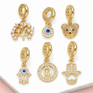 Colares pendentes Ocesrio White Mini Crystal Tree of Life for Copper Gold Bated Blue Eye Jóias Fazendo suprimentos PDTB504