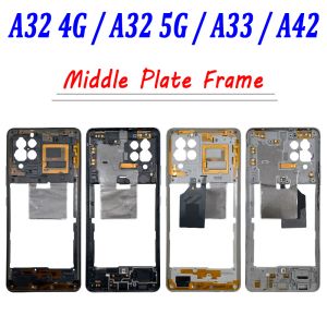 Middle Frame For Samsung Galaxy A32 4G A325 5G A326 A42 A33 Housing Case Middle Frame Replacement Parts With Power Volume button