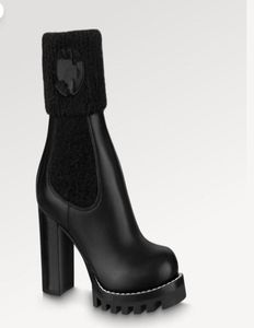 Projektant Martin Boots Fashion Wintry Star Trail Buty koronkowe ciepłe wygodne wełniane botki na wysokim obcasie 8616796