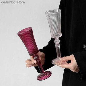 Wine Glasses Vintae Red Wine Champane Cocktail oblet Decorative Party Bar Water Juice Wine lass oblet 150ML Transparent Coffee Milk Cup L49