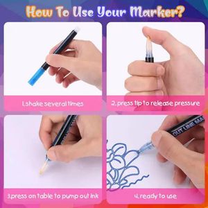 8/12/24 Color Double Line Outline Art Marker Pen DIY Graffiti Outline Marker Pen Highlighter Scrapbook Bullet Diary Poster Card