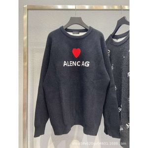 Высокая версия B Home Tanabata Love Jacquard Sweater Brand Ins Paris Classic Classic Round Neck Pare