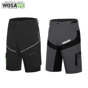 Shorts de ciclismo wosawe masculino esportivo ao ar livre shorts de ciclismo mtb Downhill Troushers Bike mountain bicicic shorts resistentes à água