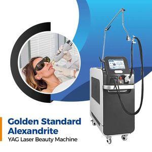 Мощное удаление волос 1064 755 Long Pulse nd yag лазерная машина для удаления волос Alex Laser Alexandritelaser кожа омоложения красоты подходит для всех видов кожи