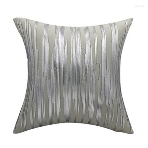 Pillow Gold Sliver Stripes Tampa para sala de estar decorativa Pillows de luxo de Luxury Gery Gery Broadchas de luxo