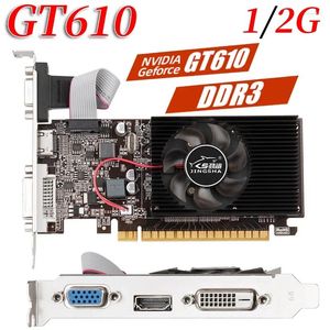 グラフィックカードGT610 1/2GビデオカードPCIE X16 2.0 NVIDIA GEFORCE GT 610 DDR3 VGA HD DVI 64BIT 1800MHz GPUデスクトップコンピューター