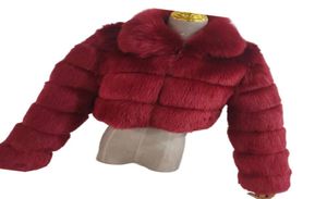 Winter Fox Fur Jacket Stitching Short Lapel Long Sleeve Coat Women Wedding Accessories S to 4XL3991356