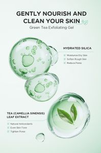 Laikou esfoliante scrub per gel peeling gel che idrata il tè verde sbiancante Rimuovere l'acne di testa nera disintossica la pulizia tutta la pelle
