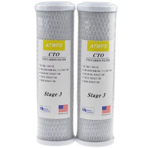 Appliances ATWFS 2pcs 10 Inch Block Carbon Filter Water Purification Universal Water Filter Activated Carbon Cartridge Reverse Osmosis