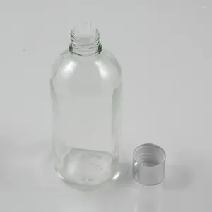Bottiglie di stoccaggio di grandi dimensioni 100 ml di lussuoso contenitori di vetro olio essenziale trasparente offrono un servizio di stampa