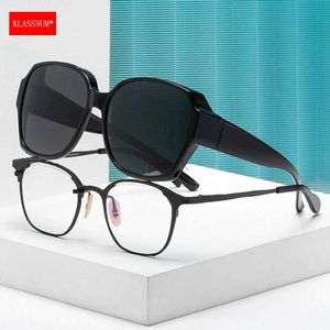 Sonnenbrille Klassnum Polarisierte Sonnenbrille für Frauen Männer passen über Myopia Rezeptbrille und fischt Brille Fischereigläser Rahmen UV400 240412