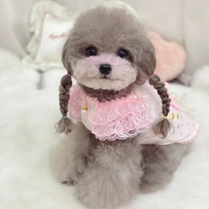 Jaqueta de colete de cachorro fofa pequena roupa de fantasia Pomeranian Bichon Frise Poodle Schnauzer Clothing Pet Apparel 240412