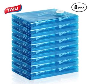 8 Stcs Großer Vakuumspeicher zum Verpacken von Kleiderraum gespeicherter Seehundkompressionsschrank Organizer Foldable2265470