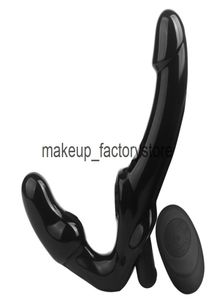 Массаж беспроводной дистанционный лесбиянок Gspot Clit Vibrator Dildo Взрослые секс -игрушки без бретелек для пар двойной головы Vibrat9592692