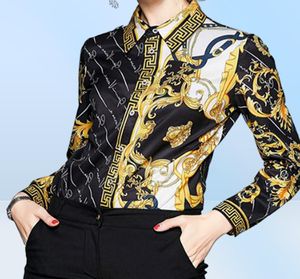 Designerinnen Frauen Tops Bluse Frauen Mode elegant Office Look Arbeit tragen Party Shirt Frauen Top Weekend Chains Print Casual Coats Größe M-2xl6384799