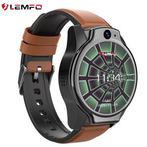 Kits Lemfo LEM14 Smart Watch Men 5atm wasserdichte Smartwatch Android OS 10 4G 64G 1100 mAH SIM -KARTERKAMMA GPS WiFI 1,6 Zoll 400*400 HD