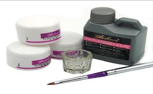 Pro Acrylic Nail Powder Liquid 120ML Brushes Deppen Dish Acryl Poeder Nail Art Set Design Acrilico Manicure Kit 1535623109