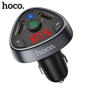 Carregador de carro Hoco Chargers Bluetooth transmissor FM sem fio mp3 player dual USB LCD CARREGOR DE TELEFONE