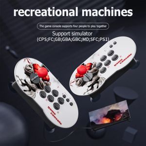 Gamepads MT6 10000+ Oyunlar 4K HD Video Arcade Oyun Konsolu HDMicompatible 3D Çift Denetleyici Joystick Oyun PS1 için