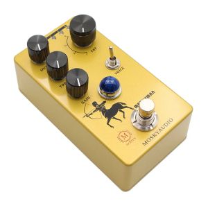 Cables Mosky Guitar Effects Pedal MARKSMAN Boost Overdrive The Electric Guitar Effects Pedal 4 Mode Knob Guitar Parts Yellow