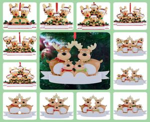 Ornamenti natalizi Ornamenti per natali di Natale Resina Nome fai -da -te personalizzato Famiglia di 3 5 Reghi Hang Decorations City Home DECRO8803842