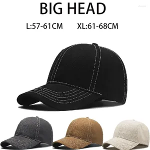 Czapki kulkowe twardy kształt bawełniany kolor stały kolor męskie kapelusze hats snapback plus man dużej wysokiej jakości xxl 65 cm