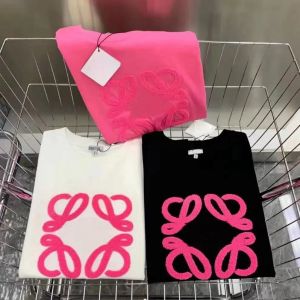 Sommarbroderi tshirt för kvinnor klädbrev med tryck o-hals kortärmad t-shirt femme lös casual crop top 100% cott tee kortärmad tee shi x7do#