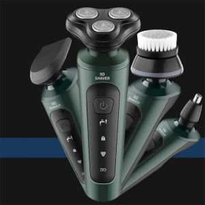 Barbeador barbeador elétrico para homens inteligentes barba seca molhada aparador de barba barbear barbeador barba elétrica removedor de barba recarregável USB recarregável