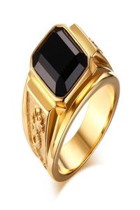 Gioielli Fashion Classical Men Ring with Stone 18k Gold Punk Desinger Rings Rock Luxury Rings Trendy Male Ring7308049