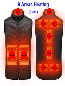 Men039S västar Uppvärmd Vest -laddning Lätt jacka med 9 värmningszoner Ooro Body Warmer For Unisex Riding Camping vandring F8050561