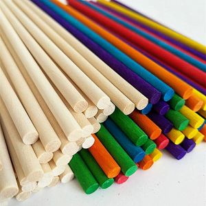 25/50pcs Round Wooden Craft Sticks for Crafts Making Cake Dowel DIY Durable Dowel Building Model Craft Sticks Party Decor Rod