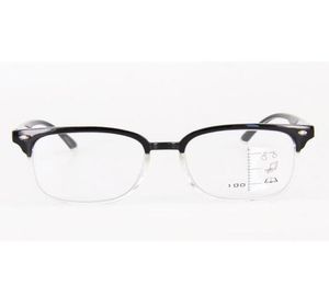 Vintage Progressive Lesebrille Schwarze Rahmen Multifokal Brille Multi Focus in der Nähe und ferner Männer Männer Multifunktionen Brillen 14413040