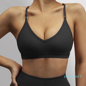 Yoga outfit Sports Bras Women Crop Top Breable BH stockbeständig gymträning för fitness Kvinnors underkläder Push Up