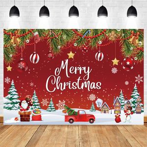 Red Christmas Photography Backdrop Xmas Ball Glitter Bokeh Sparkle Star Winter Snowflake Snowman Kids Portrait Photo Background