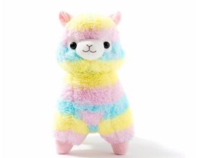 20cm fofo arco -íris alpacasso kawaii alpaca llama arpakasso macio de pelúcia boneca de brinquedo de pilota